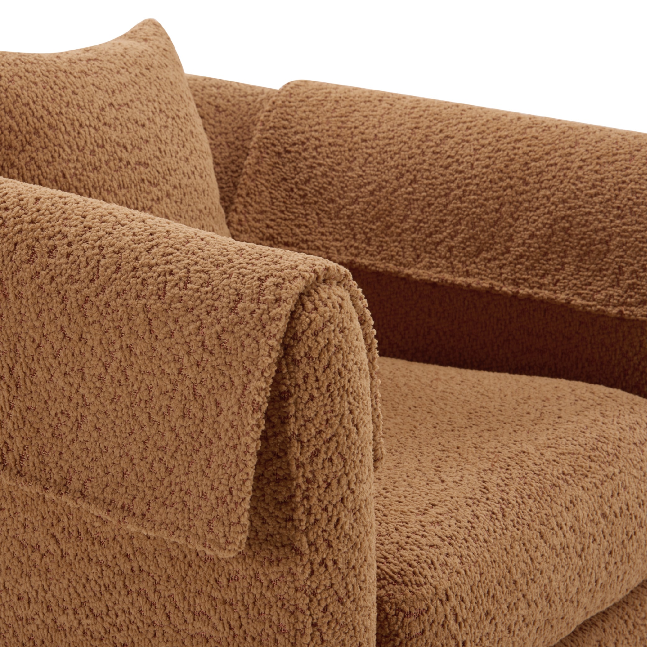 Swivel Accent Chair With Ottoman Set, Modern Chenille Barrel Armchair With Removable Back Pillow & 2 Armrest Covers For Living Room, Bedroom, Office, Yellow_maomaolike.com